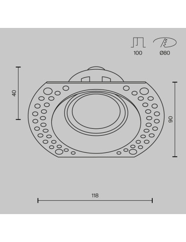 Maytoni - Dot DL042-01-RD-B встраиваемая лампа | TavaGaisma.lv/ru