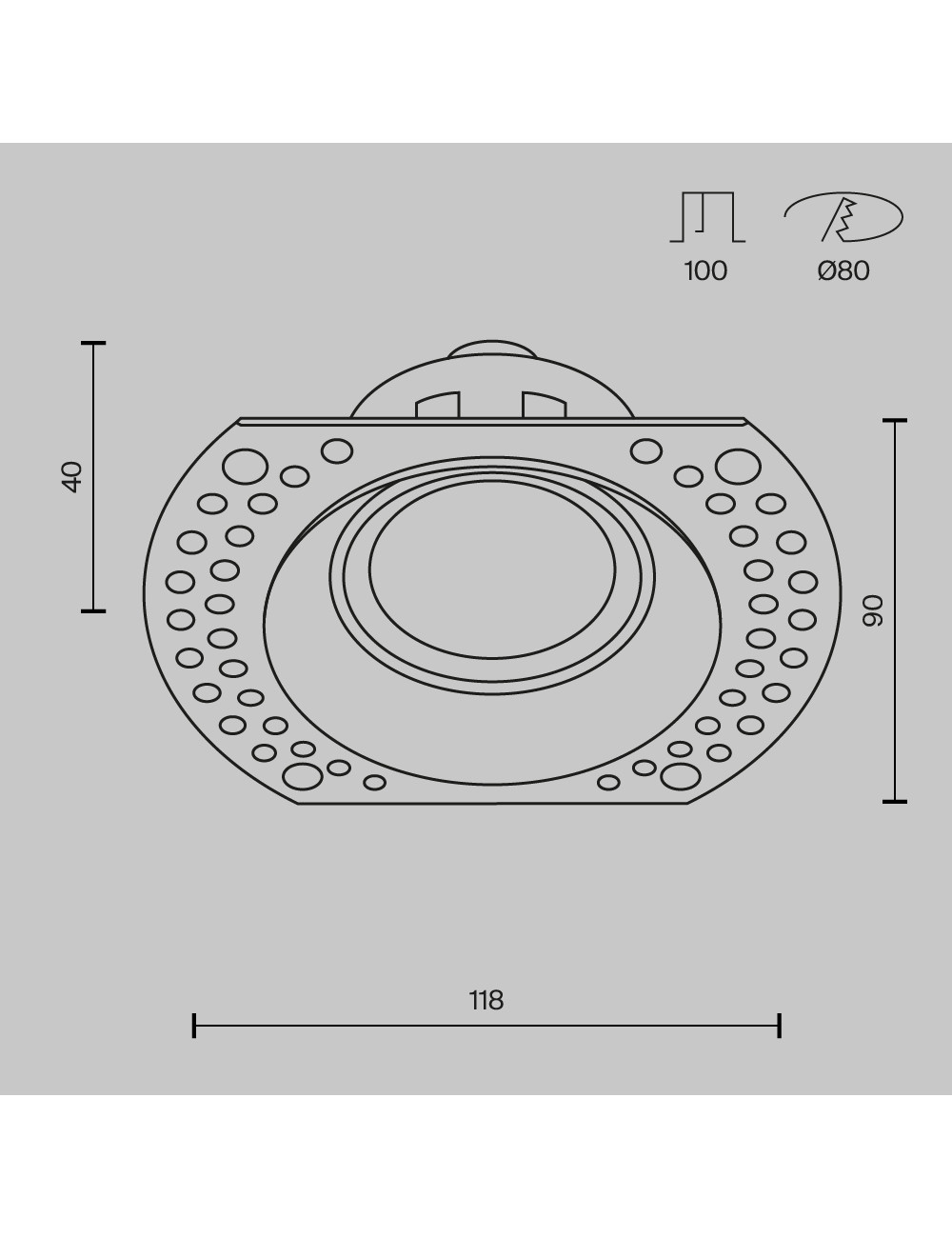 Recessed lamp Dot