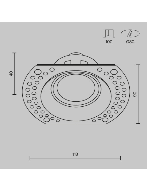 Recessed lamp Dot
