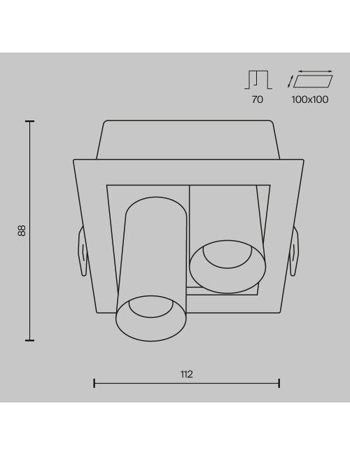 Įmontuojamas šviestuvas Magnum LED