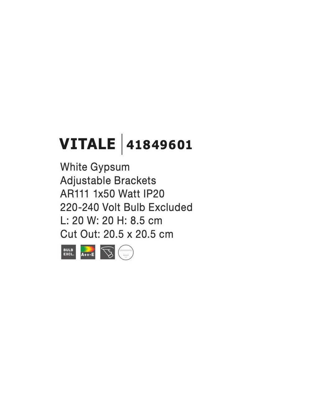 Iebūvējama lampa Vitale