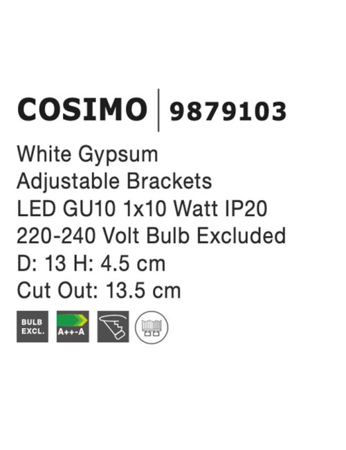 Встраиваемая лампа Cosimo Ø13