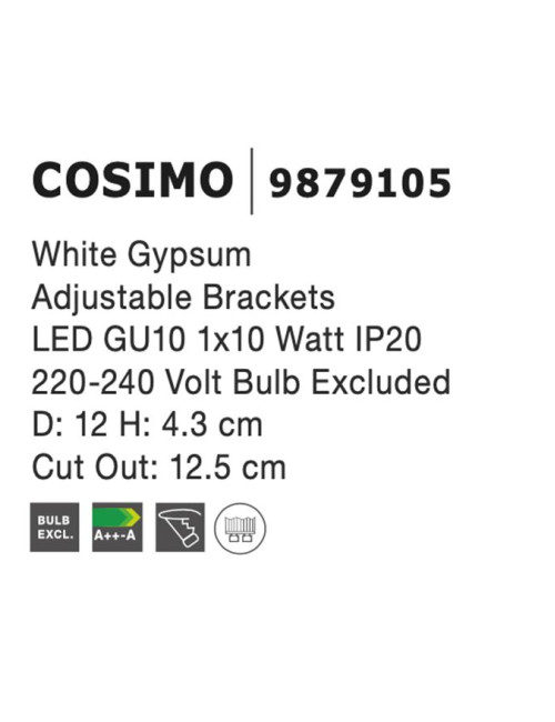 Recessed lamp Cosimo Ø12