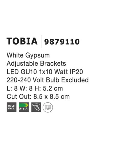 Nova Luce Встраиваемая лампа Tobia 9879110 | TavaGaisma.lv/ru