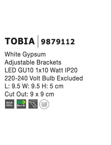 Nova Luce - Tobia 9879112 iebūvējamā lampa | TavaGaisma.lv