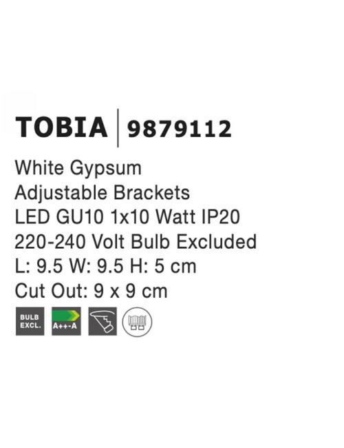 Iebūvējama lampa Tobia