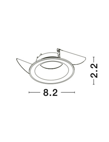 Einbauleuchte Ottavia Ø8,2