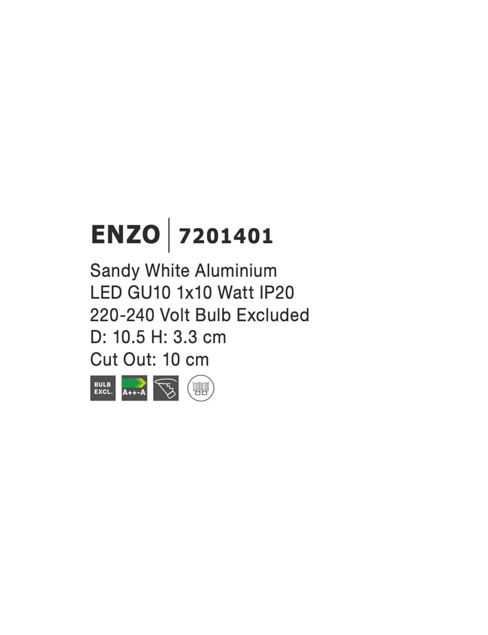 Einbauleuchte Enzo Ø10,5