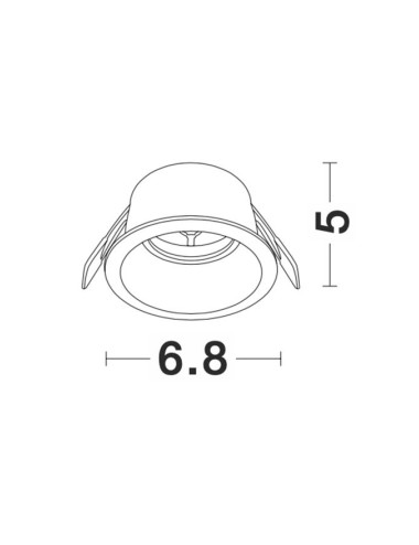 Iebūvējama lampa Hap Ø6,8
