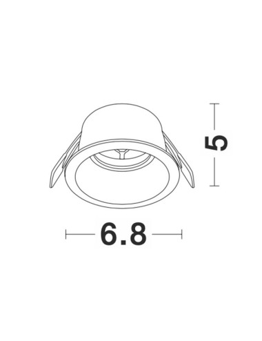 Iebūvējama lampa Hap Ø6,8