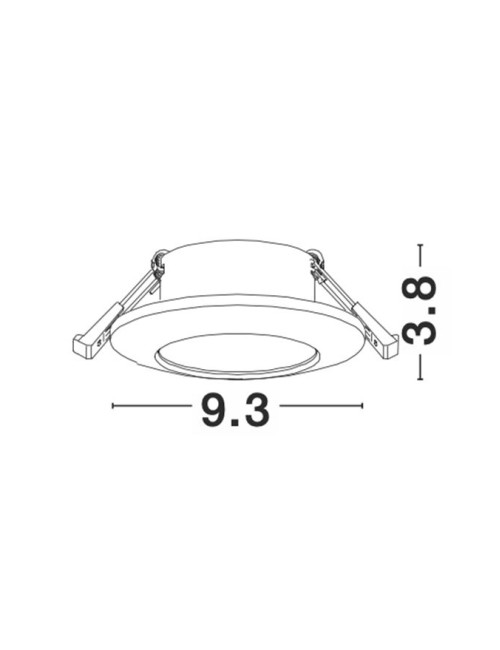 Recessed lamp Tex Ø9,3 IP44
