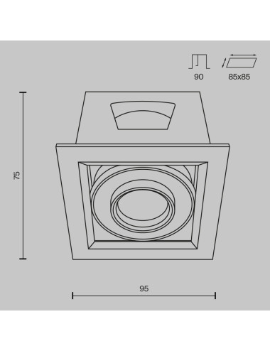 Maytoni Recessed lamp Metal Modern LED DL093-01-10W3K-B | TavaGaisma.lv/en