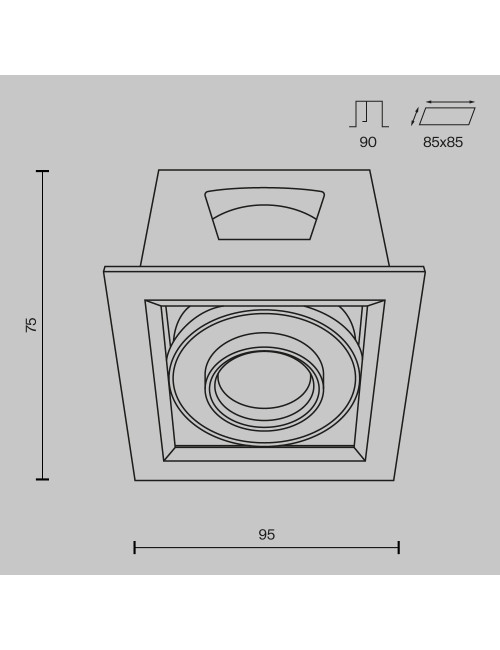 Įmontuojamas šviestuvas Metal Modern LED