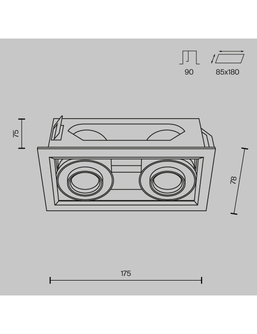 Įmontuojamas šviestuvas Metal Modern LED