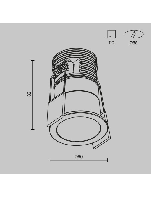 Iebūvējama lampa Minor Ø6 LED