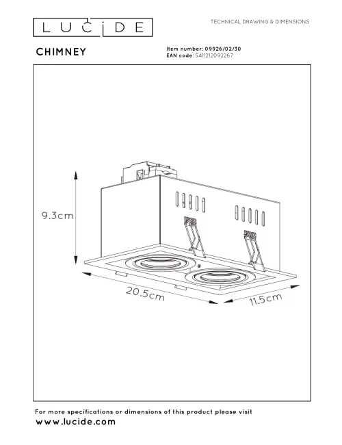 Recessed lamp Chimney