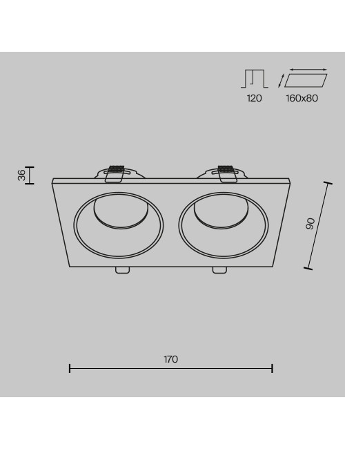 Recessed lamp Zoom IP65