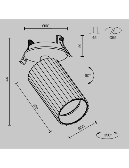 Recessed lamp Calipso Ø5,6
