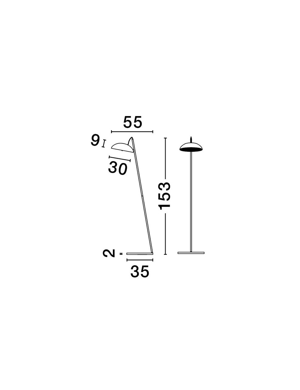 Floor lamp Flute LED