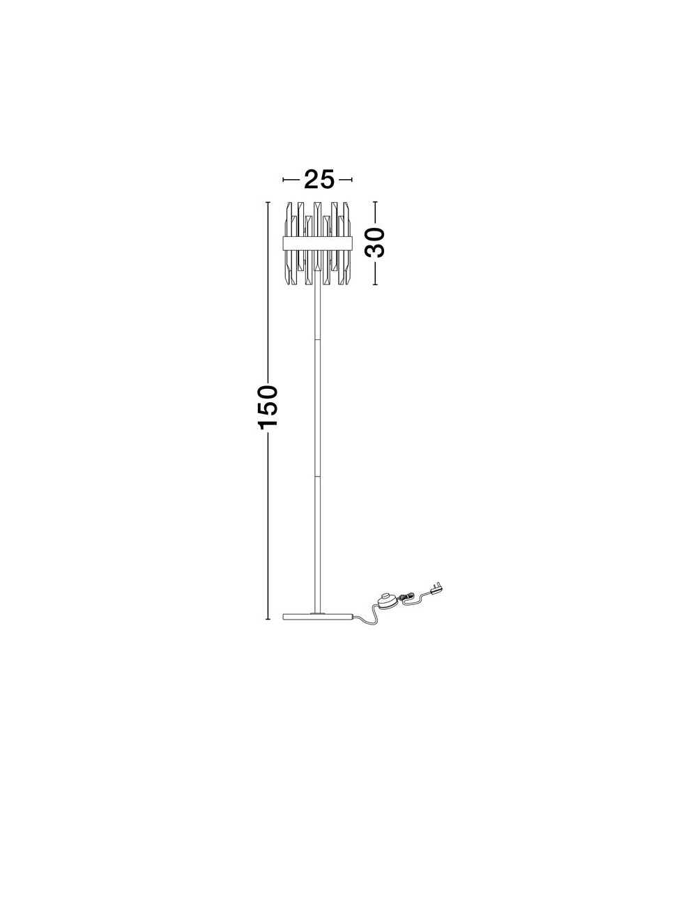 Floor lamp Crown Ø25