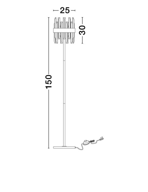 Floor lamp Crown Ø25