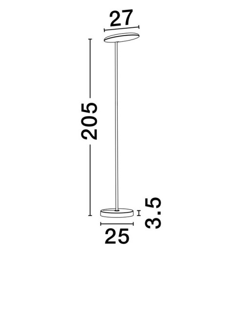Наполная лампа Notos Ø25 LED