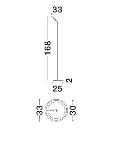 Nova Luce - Tilia Ø33 LED 9088143 stāvlampa | TavaGaisma.lv