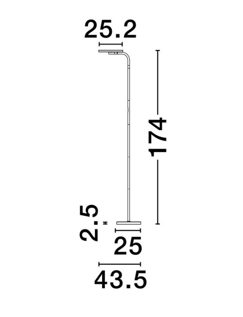 Floor lamp Sinkro Ø25 LED