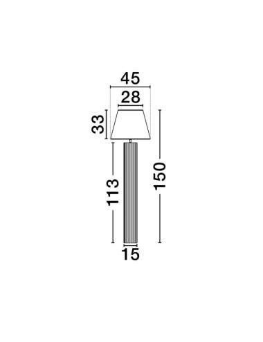 Nova Luce - Bacco Ø45 9001075 floor lamp | TavaGaisma.lv/en