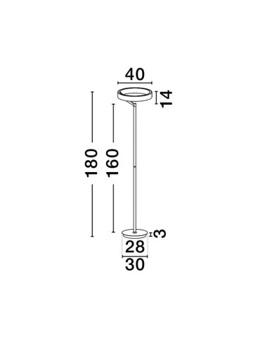 Nova Luce - Adaliz Ø40 LED 9695129 floor lamp | TavaGaisma.lv/en