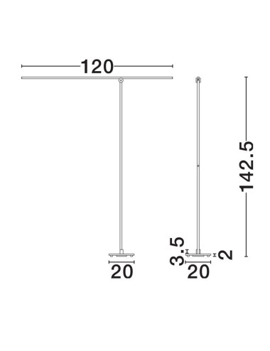 Nova Luce - Tenso LED 9088210 stāvlampa | TavaGaisma.lv