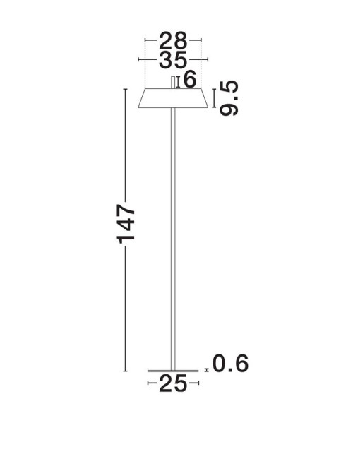 Stāvlampa Velio Ø35 LED