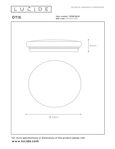 Ceiling lamp Otis Ø34 LED