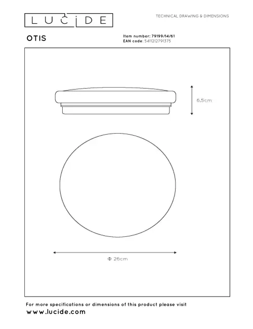 Ceiling lamp Otis Ø26 LED