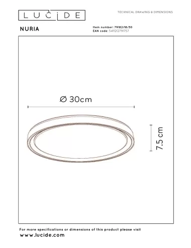 Deckenleuchte Nuria Ø30 LED