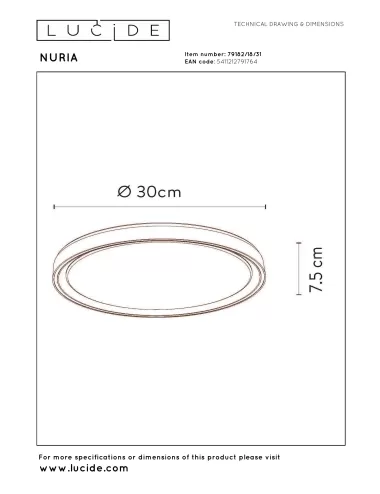 Deckenleuchte Nuria Ø30 LED