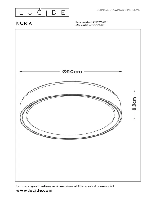 Ceiling lamp Nuria Ø50 LED