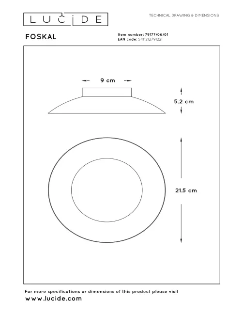 Laelamp Foskal Ø21,5 LED