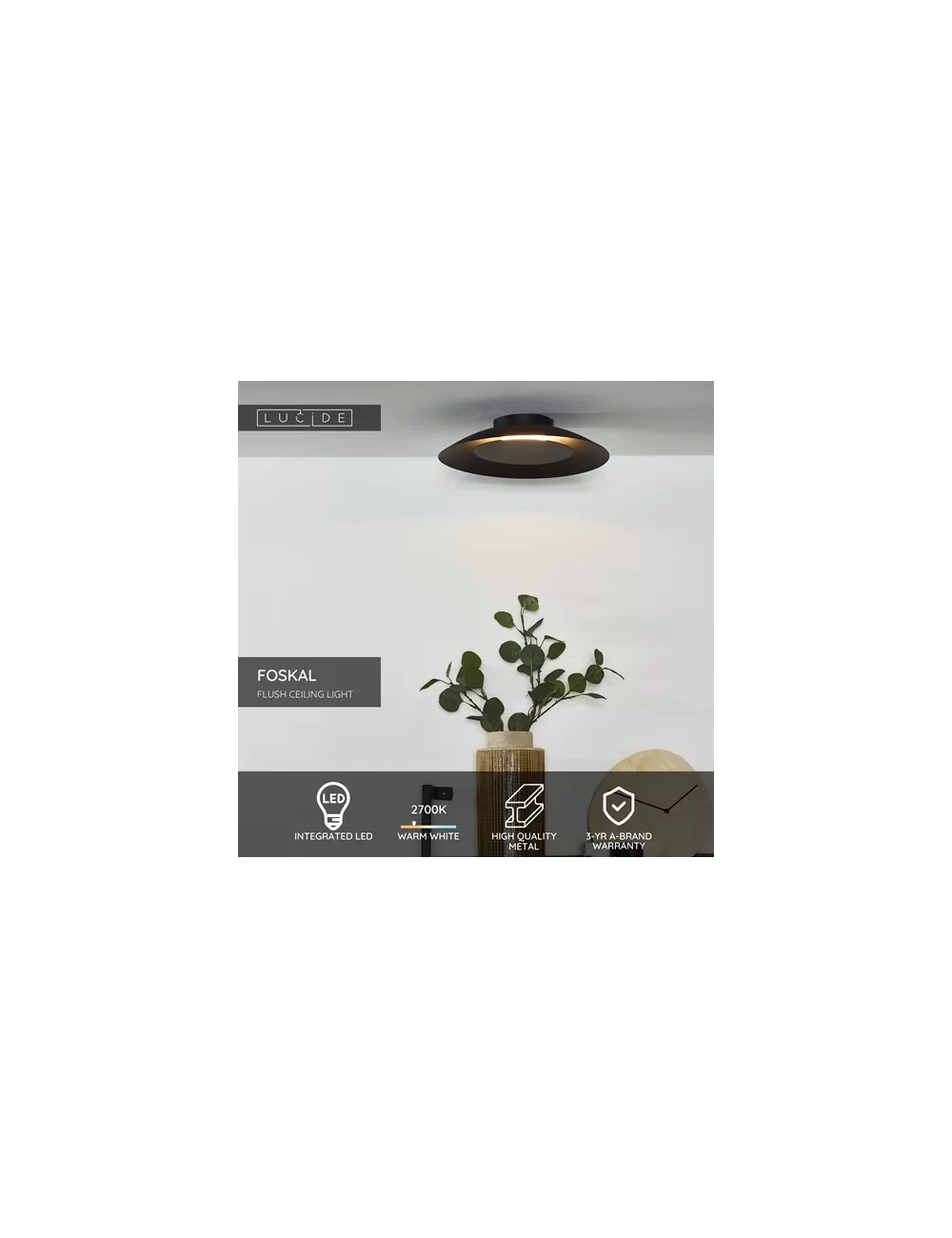 Griestu lampa Foskal Ø34,5 LED