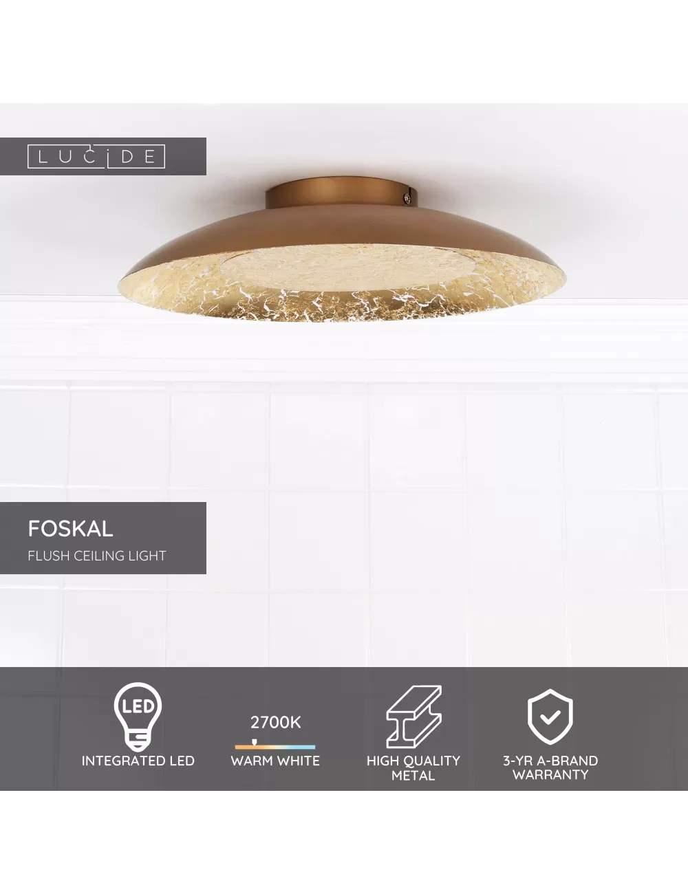 Griestu lampa Foskal Ø34,5 LED