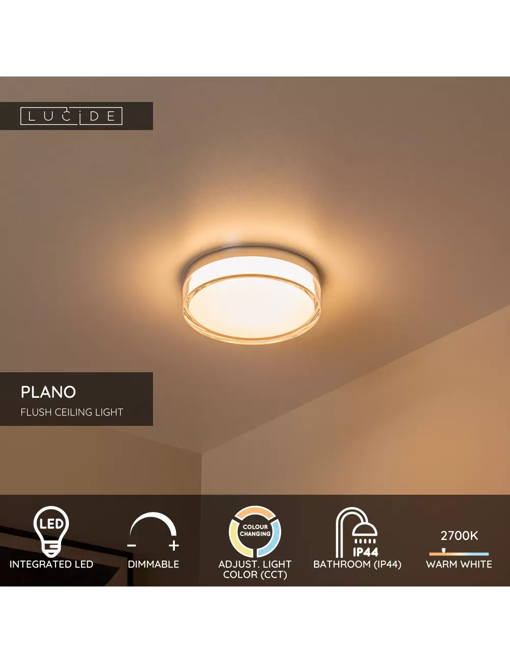 Потолочная лампа Plano Ø23 LED IP44