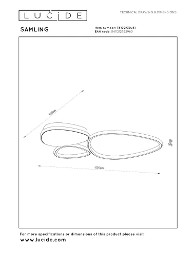 Lucide - Samling LED 78102/30/41 ceiling lamp | TavaGaisma.lv/en