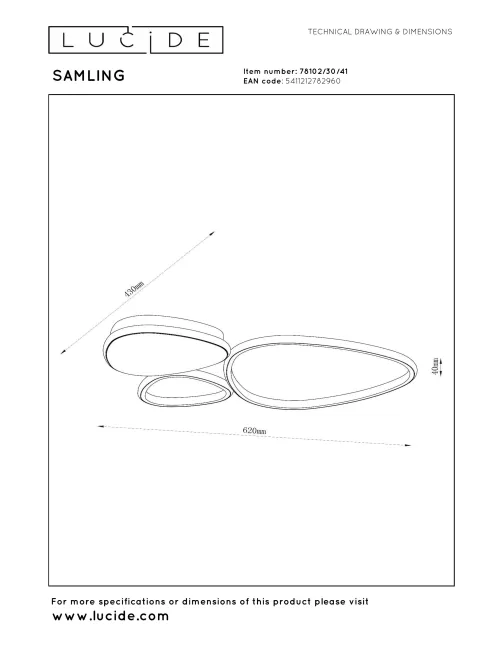 Lubinis šviestuvas Samling LED
