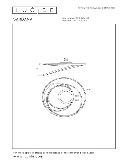 Ceiling lamp Sardana Ø64 LED