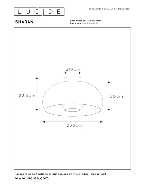 Ceiling lamp Sharan Ø38