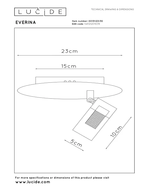 Griestu lampa Everina Ø23 LED