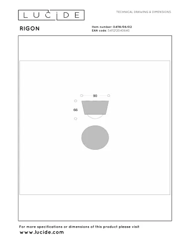 Lucide - Rigon Ø9 LED 04116/06/02 потолочная лампа | TavaGaisma.lv/ru