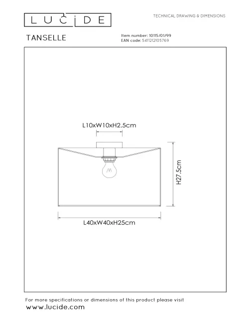 Laelamp Tanselle Ø40