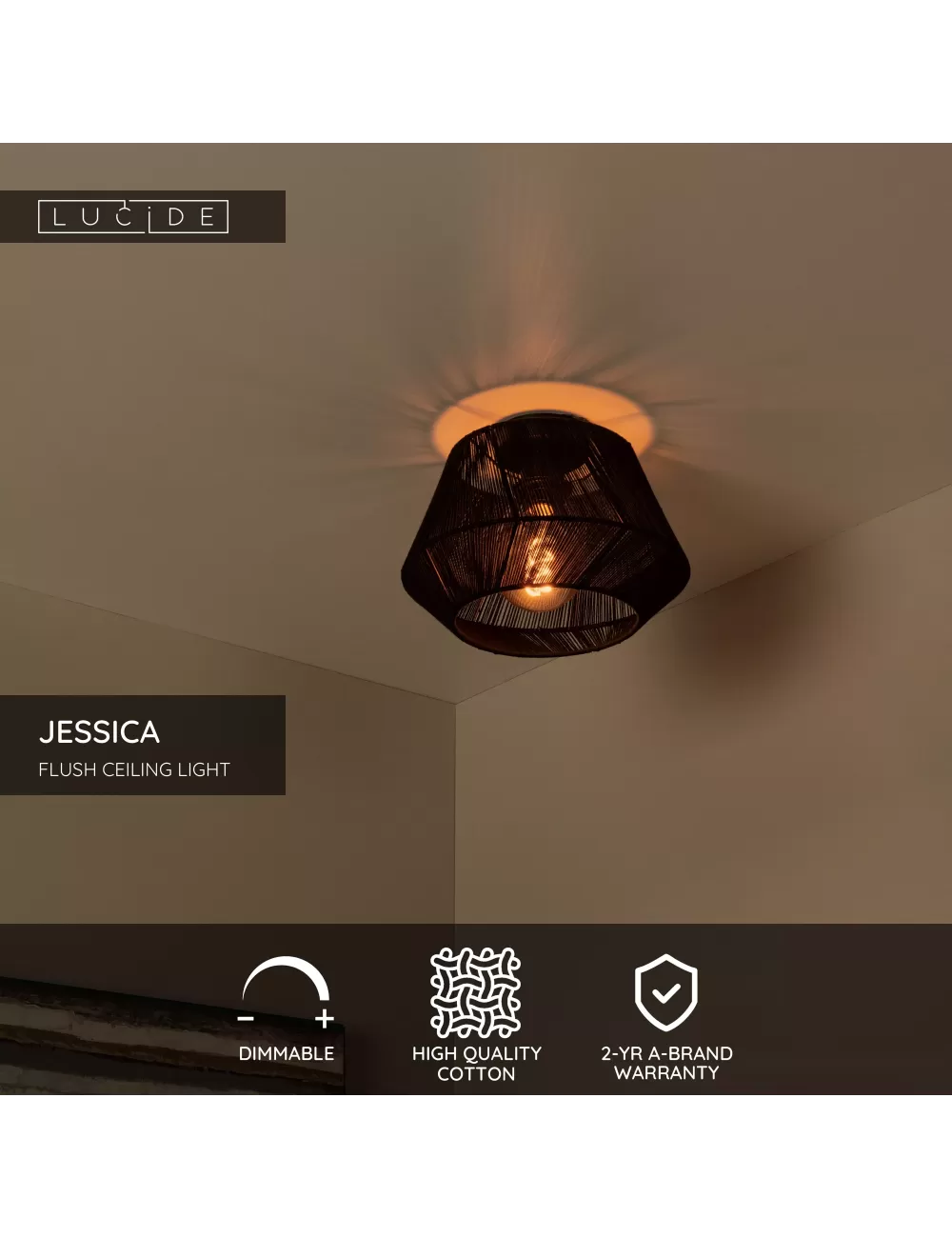Lubinis šviestuvas Jessica Ø30