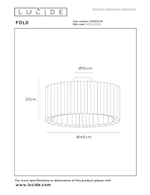Griestu lampa Fold Ø40